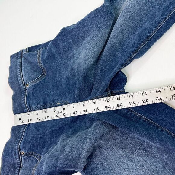 Spanx by Sara Blakely Jeans Womens Large Blue Dark-Wash Mid-Rise Skinny Fit - Picture 10 of 12